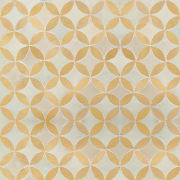 Mosaic House Moroccan tile Fleurs C SQ 1-14 White Natural, Unglazed, Terracotta  zellige, mosaic, zellij, field, pattern, glaze, circles, classic 